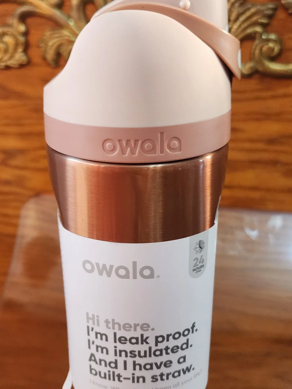 Authentic Owala Rose Gold FreeSip Spout Insulated Water Bottle